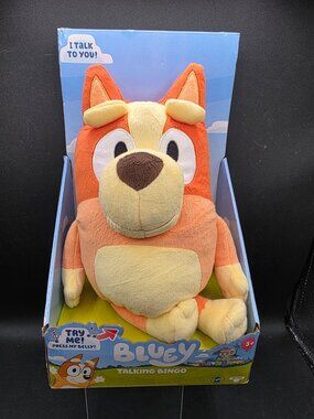 Bluey Talking Bingo Plush Toy 9 Phrases Interactive 3+ New Moose Toys